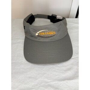 COLUMBIA Sun Visor One Size Mens Gray Adjustable Hook and Loop Terry